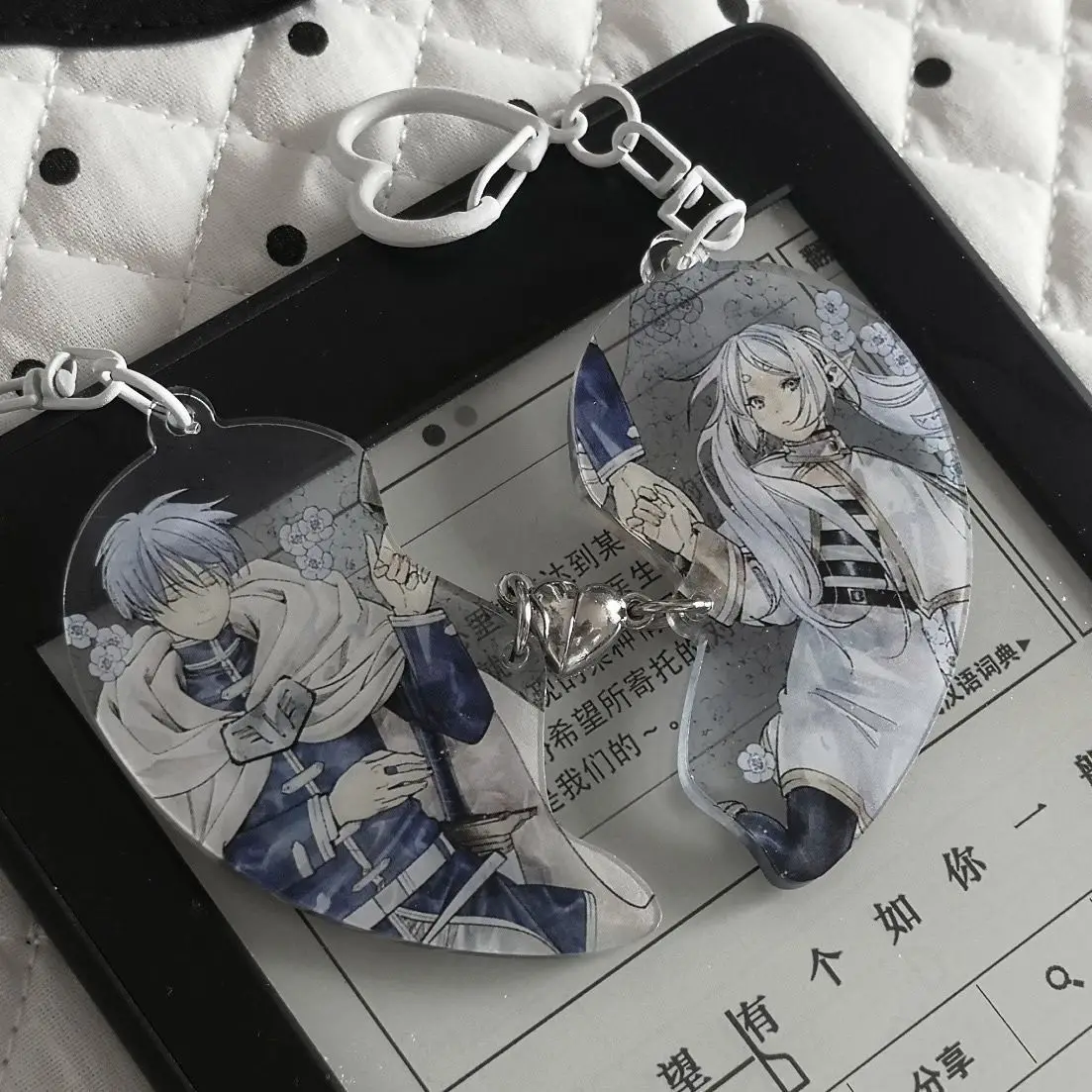 Anime Frieren Beyond Journey's End Keychain Frieren Himmel Acrylic Magnetic Keychain Backpack Pendant