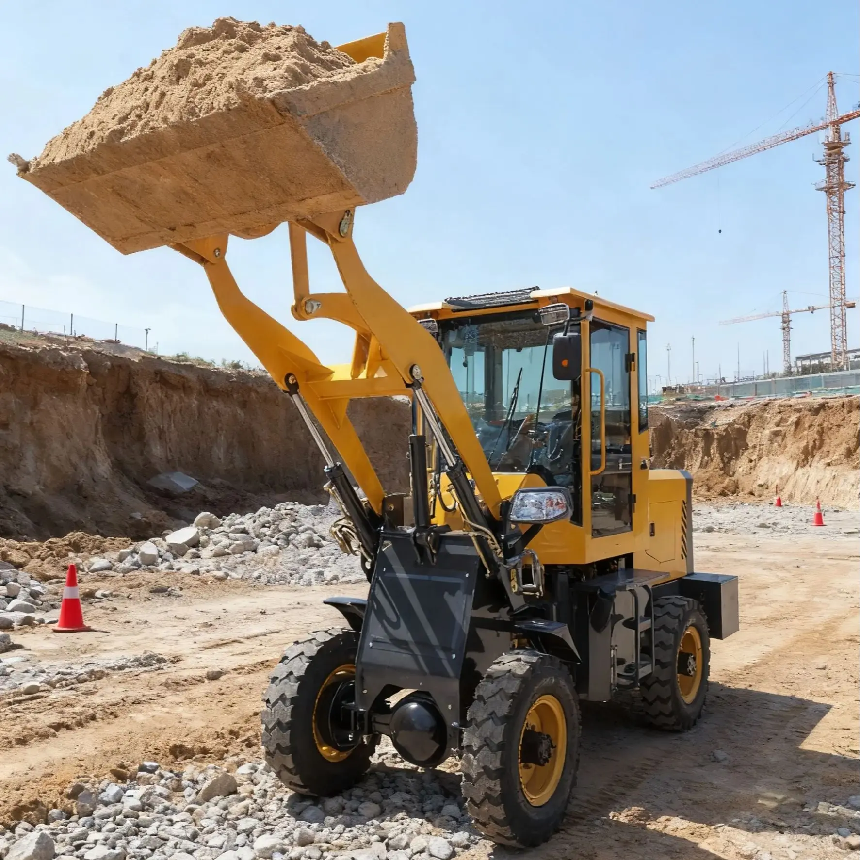 

Шарнирный фронтальный погрузчик 4X4, транспортный насос большой емкости, бытовой мини-погрузчик с бортовым поворотом, телескопический рычаг ведра «четыре в одном»