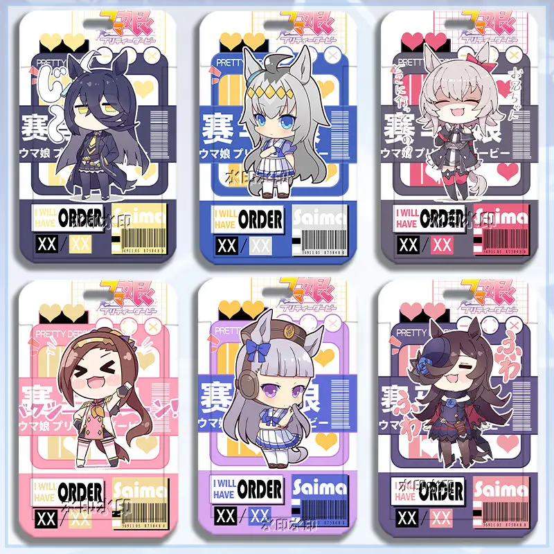 أوماسوم جميلة ديربي صمت سوزوكا غطاء بطاقة سفر أنيمي ، حامل بطاقة مدرسة الطالب الطويق ، حبل تناول وجبة ، هدية عيد الميلاد