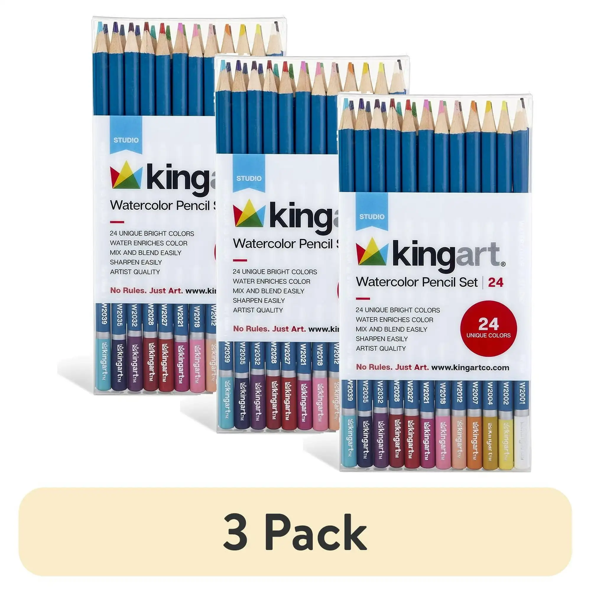 

(3 pack) Kingart Watercolor Pencils (24 Count)