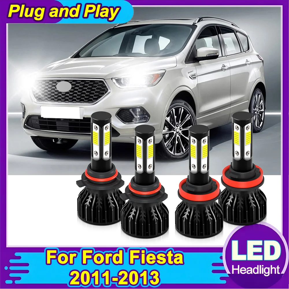 

Car LED Headlight 6000K White COB Chips 30000LM High Low Beam Headlamp Super Bright For Ford Fiesta 2011 2012 2013 Car Light