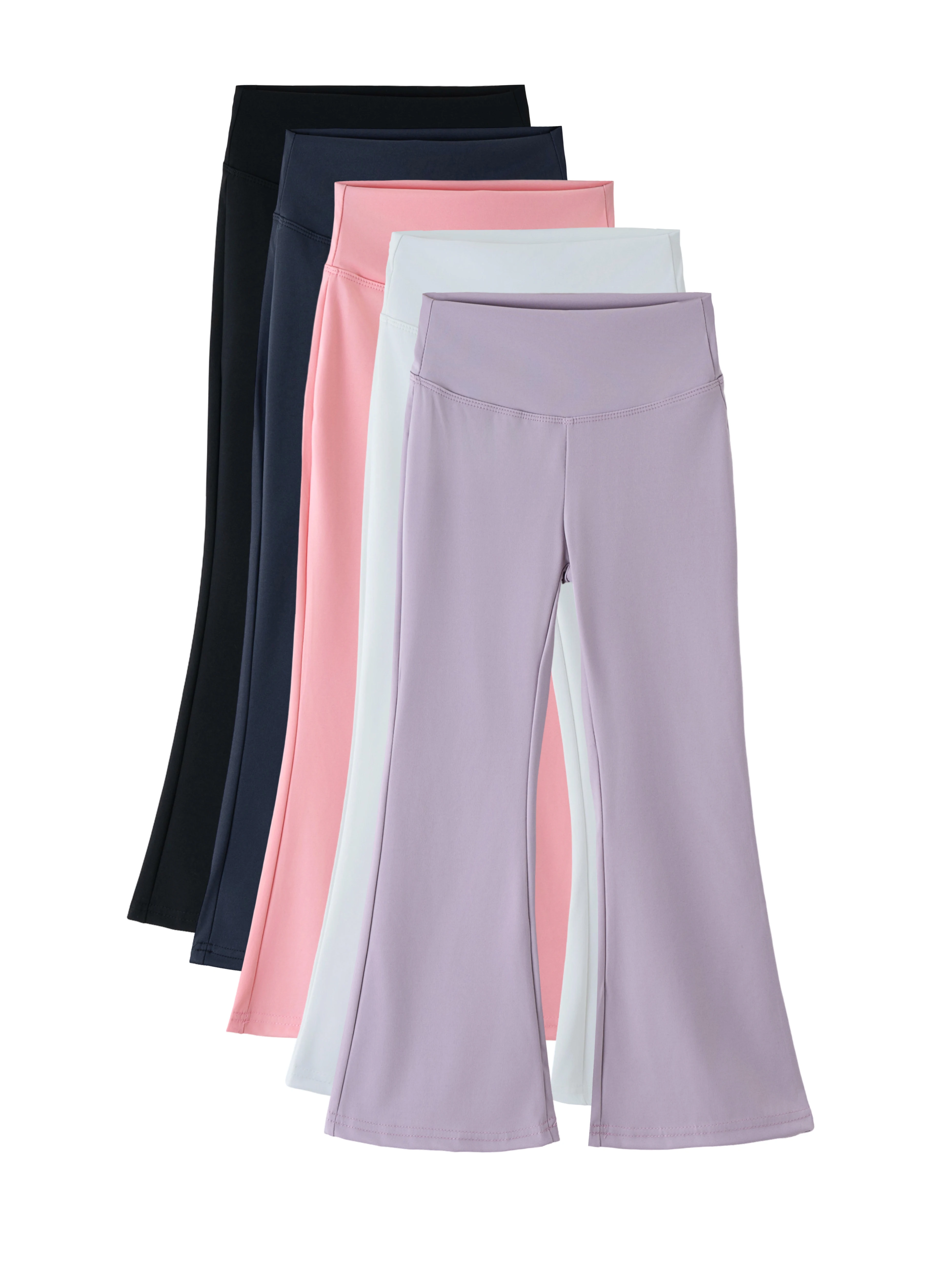 الفتيات متوهج السراويل عالية الخصر 2024 اليوغا طماق المراهقين تمتد حزام مطاط الاطفال ملابس رياضية السراويل الخريف الربيع #3