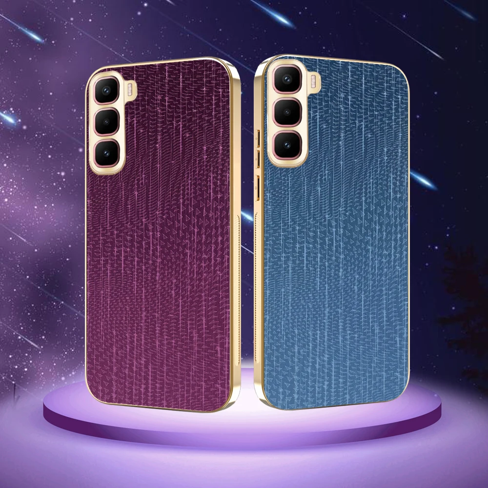 Funda de Silicona con Borde Completo y Electrochapado Meteoro para Infinix Hot 50/50 Pro/50 Pro Plus, Funda para Infinix Hot50 Pro Plus 4G 5G