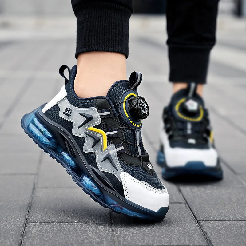 2026 New Style Leather-People Printed Large-Sized Children's Running Shoes - Boys' Waterproof Children's Sports Shoes
