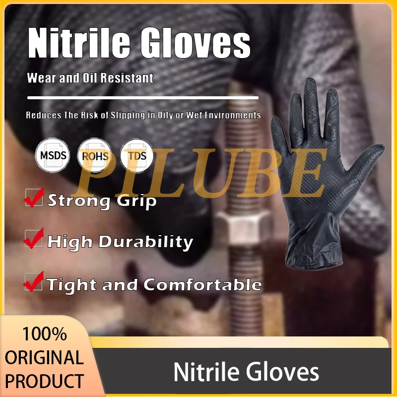 

Nitrile Gloves Disposable Diamond Patterned Anti-Slip Oil-Resistant Durable for Industrial Automotive Repairs Original Product