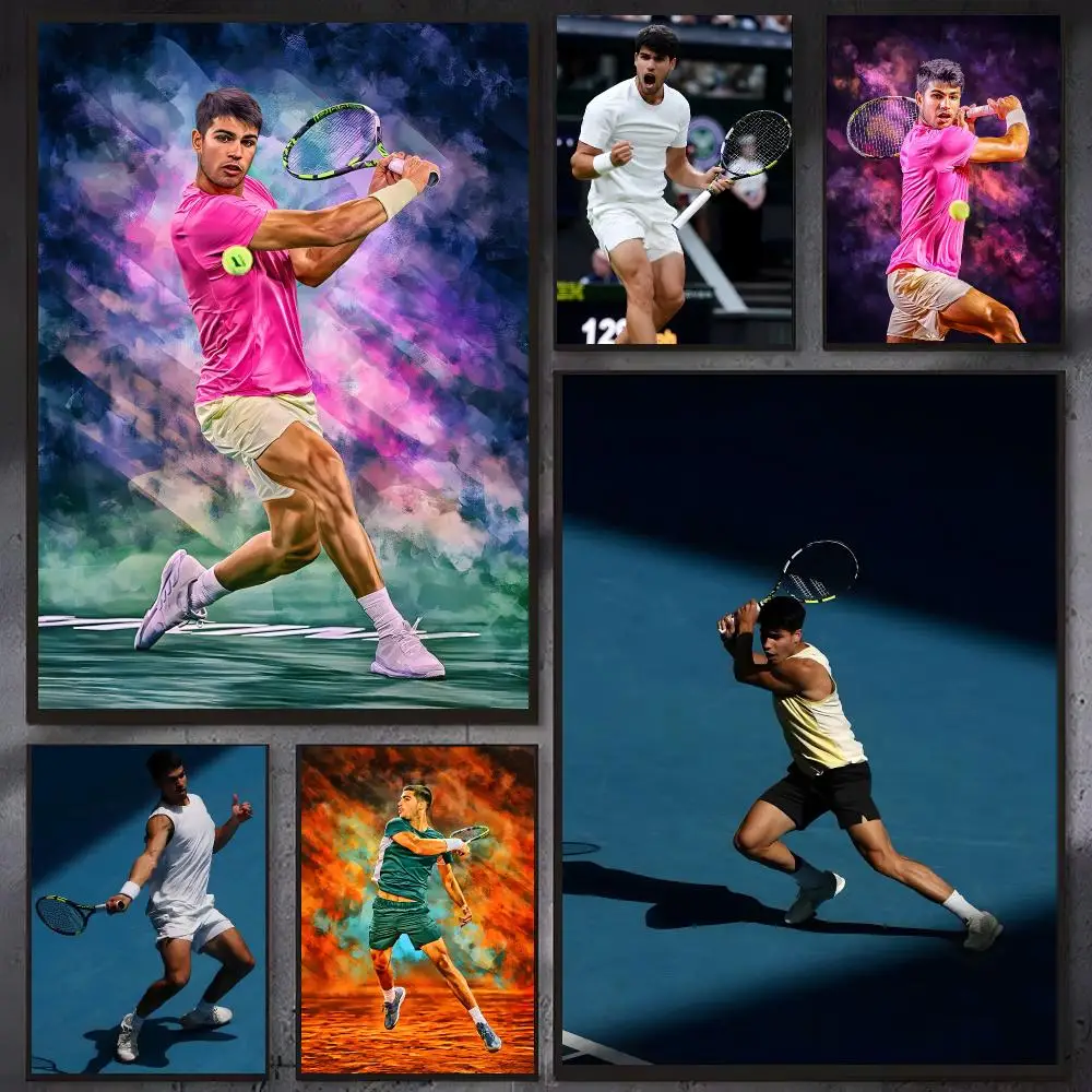 Famous athlete Carlos Alcaraz Poster Wall Ornament Home Decor Young Decor Fans