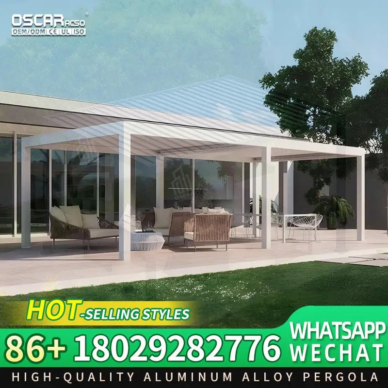 

Водонепроницаемый выдвижной уличный тент с дренажной системой, беседка с жалюзи для сада, патио, беседки на заднем дворе