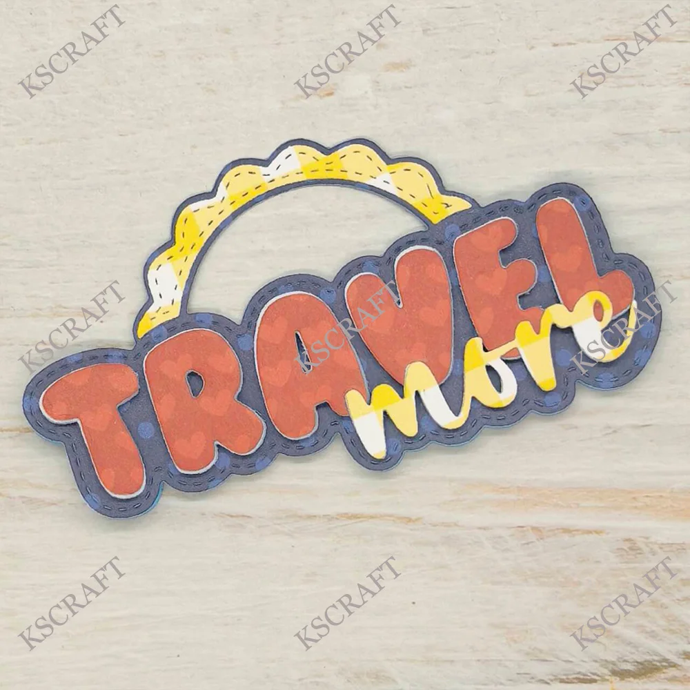 KSCRAFT Travel Bag Topper Cutting Dies Stencils for DIY Scrapbooking Decorative Embossing DIY Paper Cards