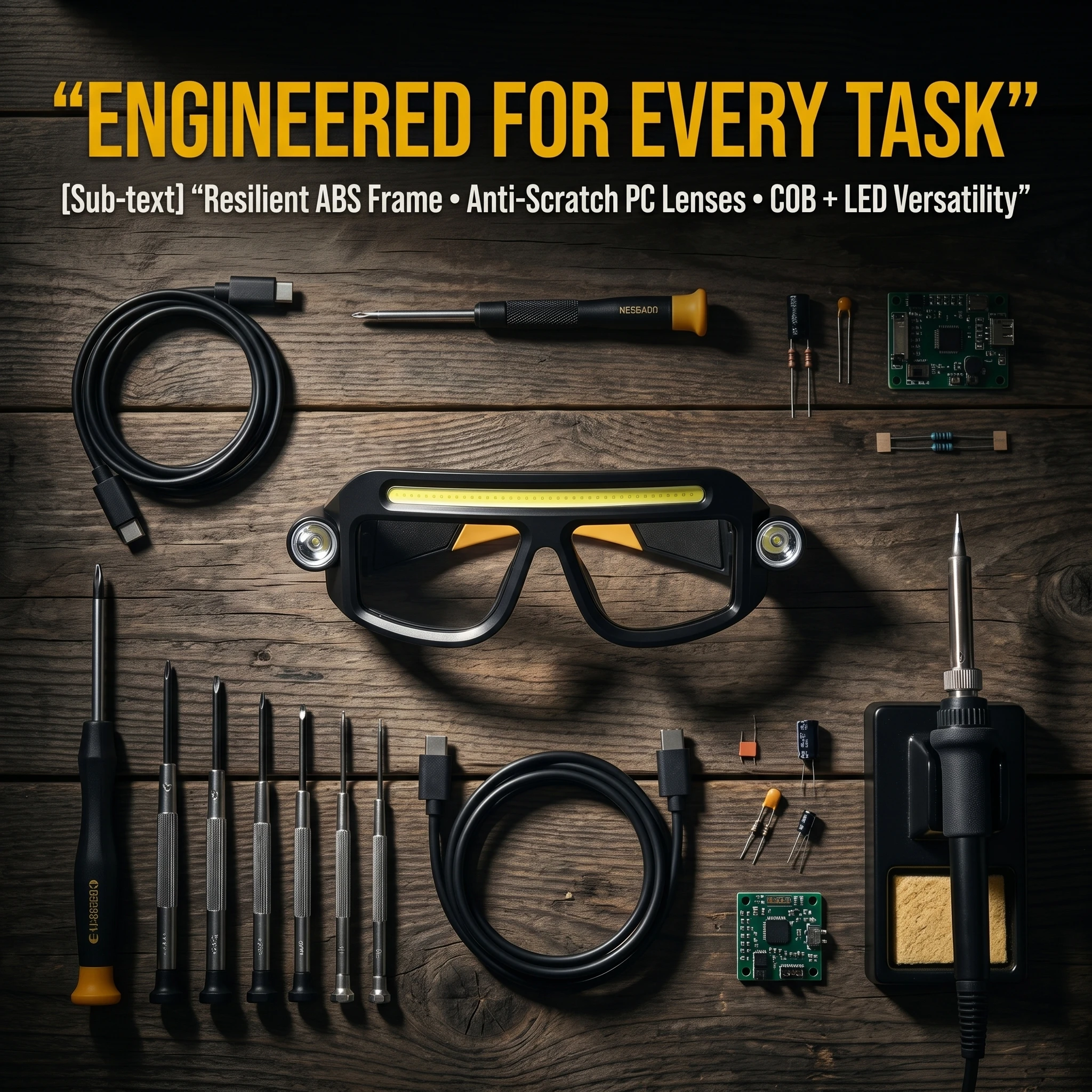 

Multi Functional Glasses Light TYPE-C Compact To Charge Easy To Carry COB For Work And Maintenance Headlight