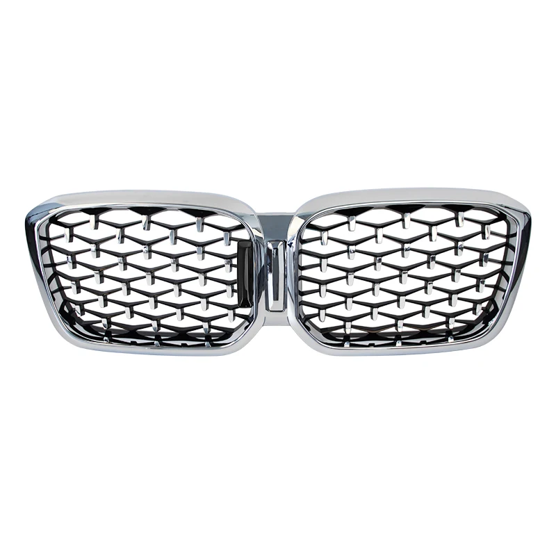 

2022 New Arrive Car Front Bumper Grill Mesh Diamond All Silver ABS Grille For X3X4 G01G02Lci