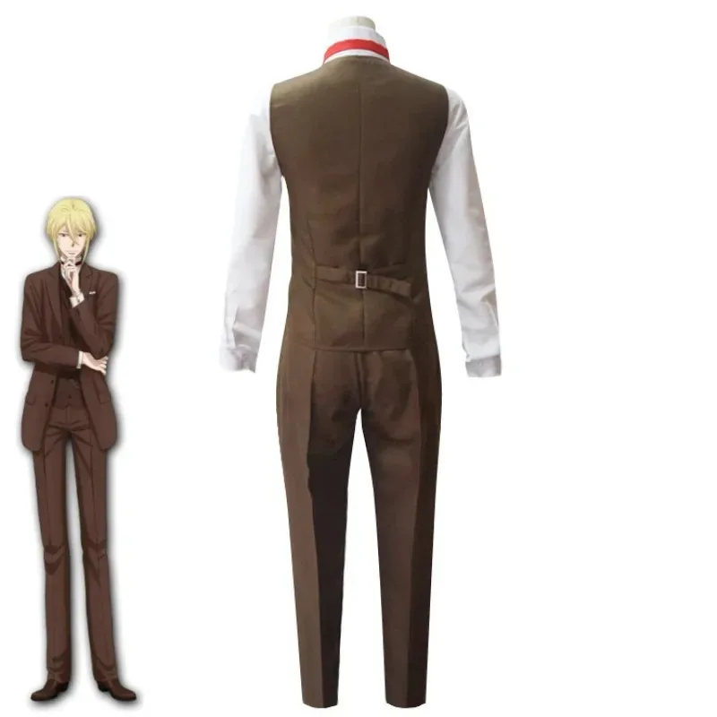 2025 aaa Anime THE PATRIOT Albert James Moriarty William Cosplay Costume Wig Brown Uniform Halloween Carnival Party Sui