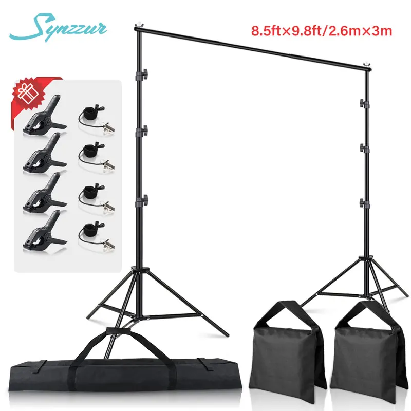 2.6*3m/8.5ft*9.8ft Aluminum Photo Background Support Stand Green Screen Photoshoot Backdrops Frame For Photography Photo Studio