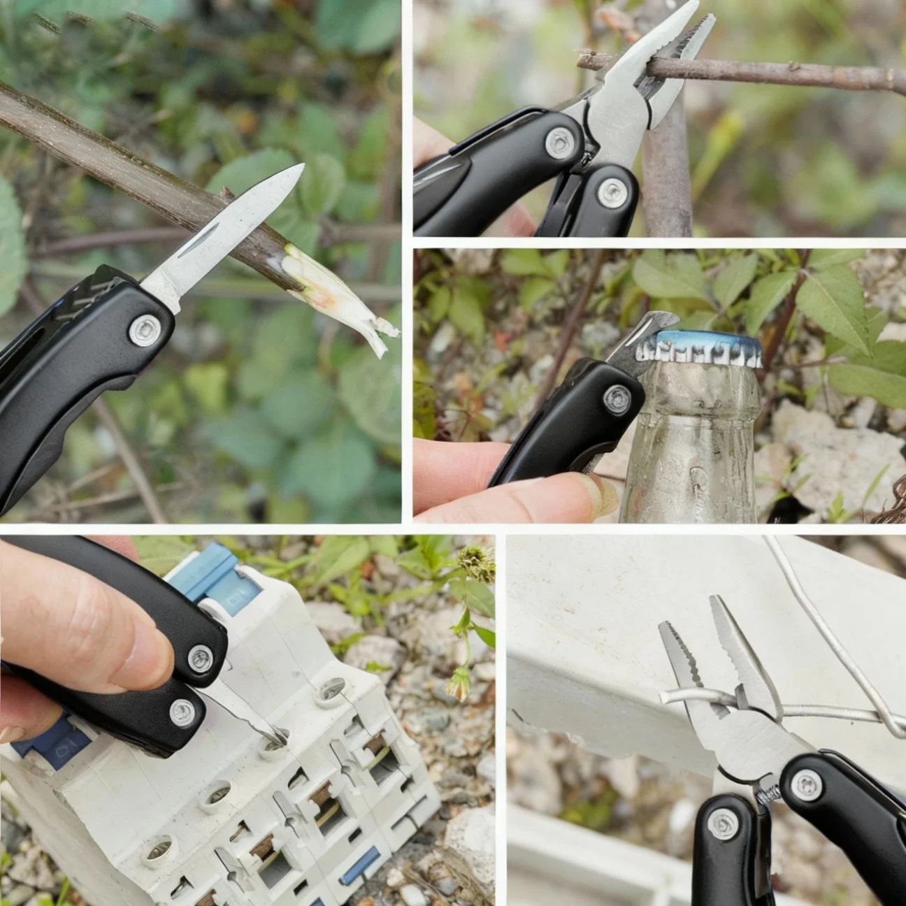 كماشة سكين متعددة الوظائف محمولة للاستخدام الخارجي، كماشة أدوات متعددة الوظائف من الفولاذ المقاوم للصدأ، أدوات يدوية صغيرة لجيب التخييم EDC