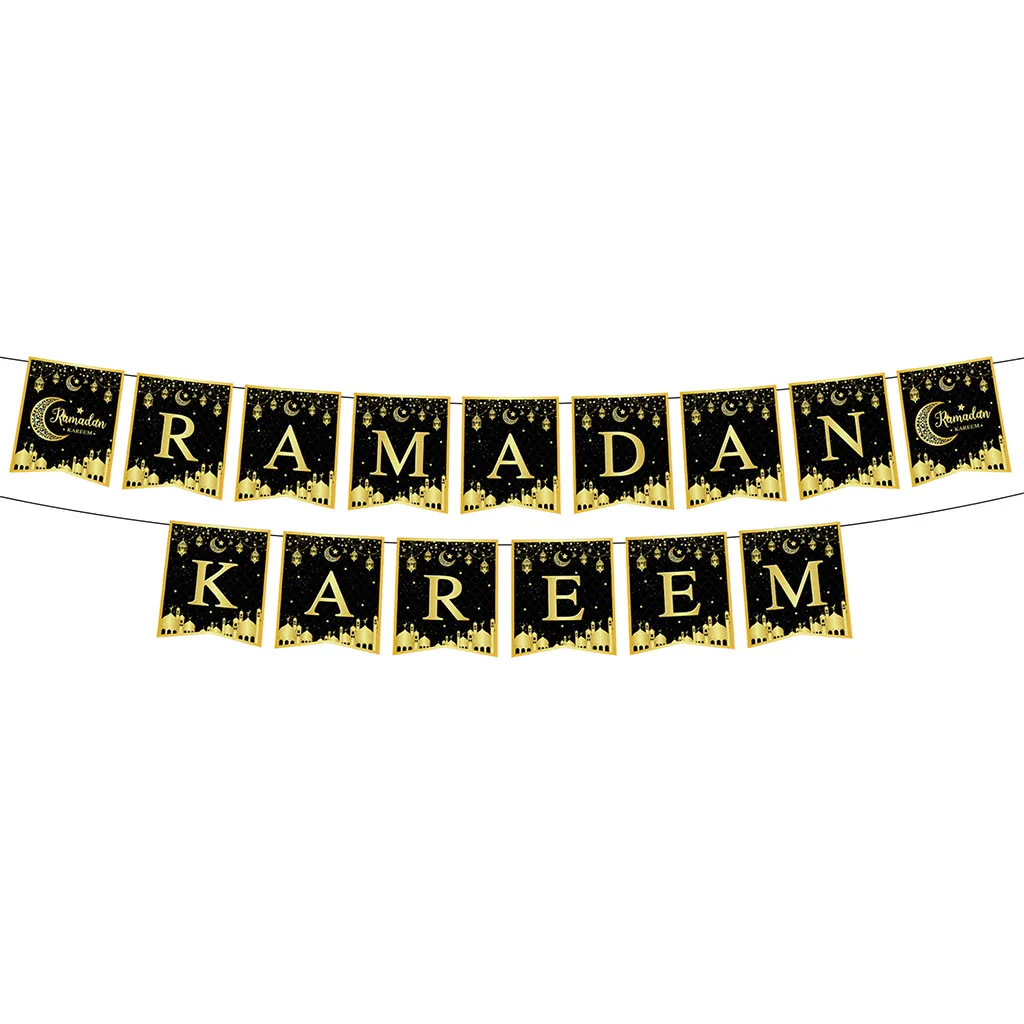 8Guests Ramadan Kareem Disposable Tableware Moon Castle Ramadan Kareem Plate Napkin 2025 Happy Eid Mubarak Party Supplies