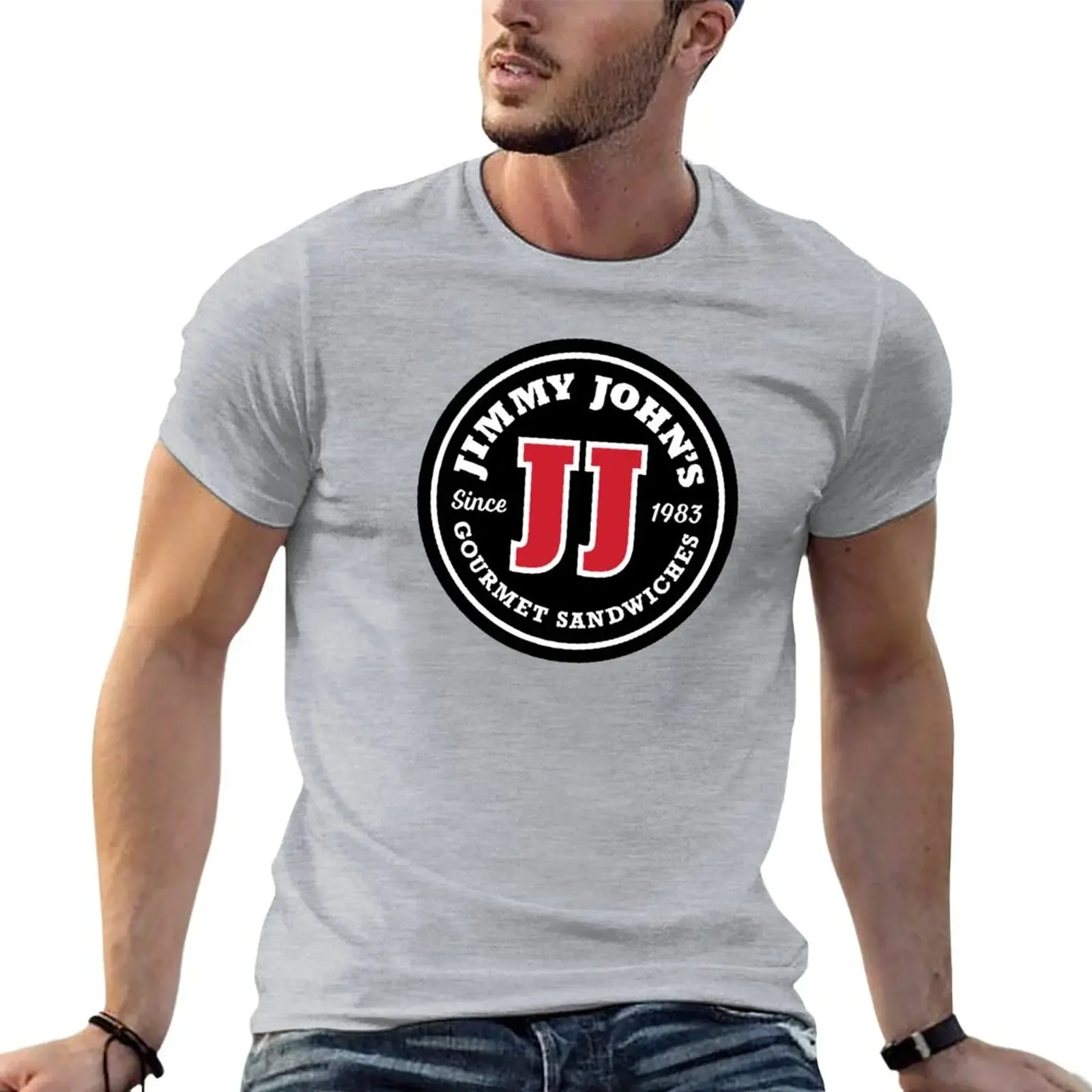 Graphics summer tops boys whites tshirts for men Resto Sandwich Jimmy John's T-Shirt funny summer cotton oversized men clothing