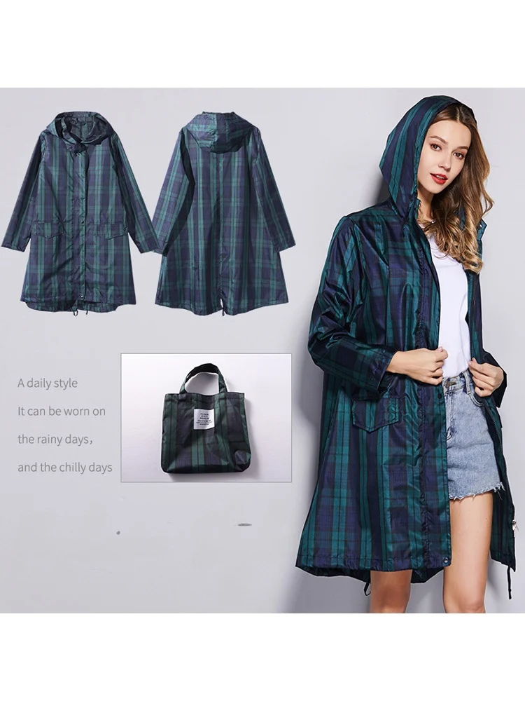 

Adult Faion Raincoat Windproof Waterproof Travel Hiking Overall Raincoat Korean Japanese Sle Underarm Detail Polyester Fi...