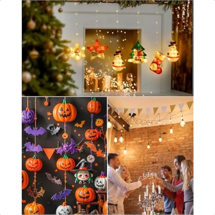 Ganci adesivi per soffitto per appendere decorazioni, confezione da 20, senza trapano, piccole strisce per appendere soffitto a goccia per decorazioni, decorative trasparenti Cei