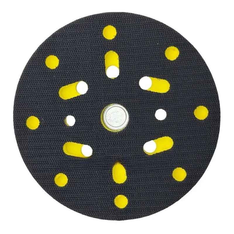 6 Inch 17‑Hole Pneumatic Sanding Pad Hook Loop Backing Plate For Polishing Dry Grinding Abrasive Disc Work