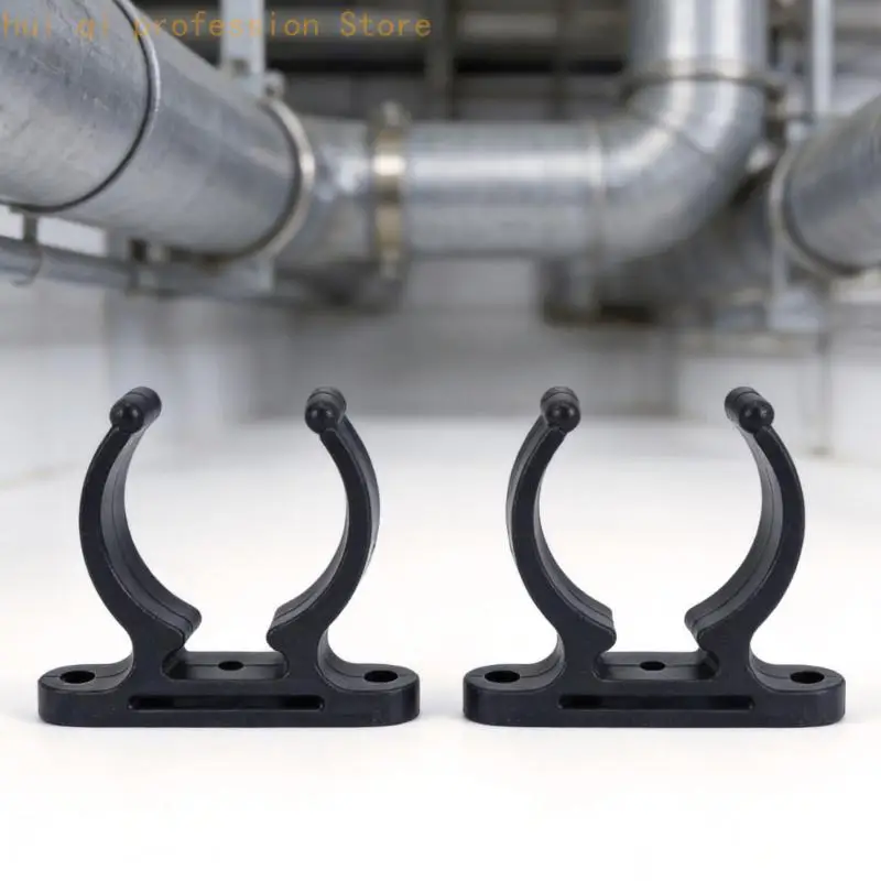 Nylon Pipe Clamp 1.5 Inch Screw-Mount with Insert Rubber Texture for Marine Hose Use and Boat Line Control Tasks Daily H8WE