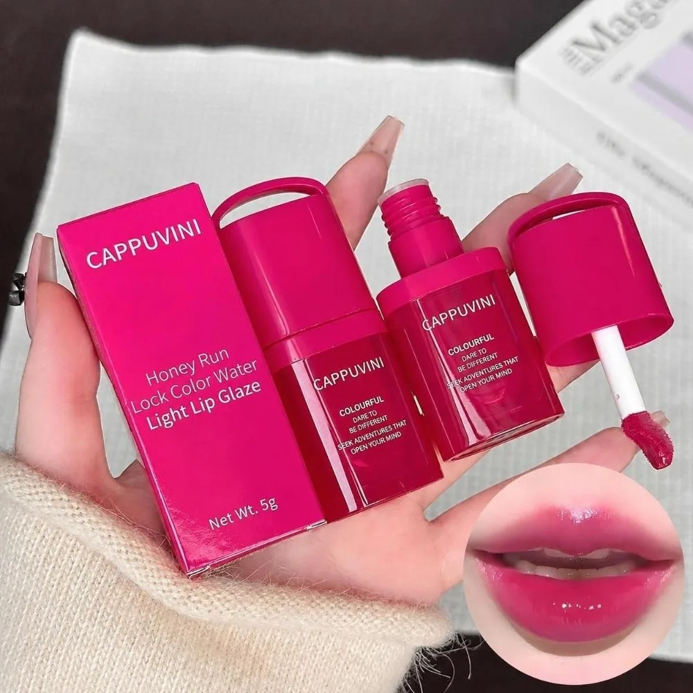 New Moisturizing Mirror Lip Gloss Color Lock Long Lasting Lip Tint Hydrating Plumping Jelly Lip Glaze Women