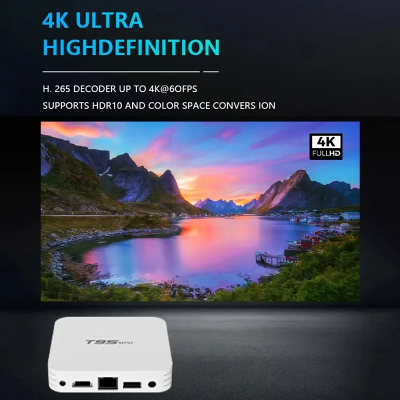 T95 mini Allwinner H3 Quad Core TV Box Android 10.1 4K HD 4G Wifi HDR 2GB 16GB Smart Android TV Box IPTV set-top box