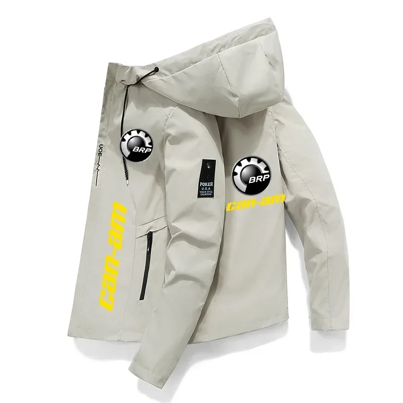 New Spring and Autumn New Brp Canam Auto Logo Printed Men's Jackets Casual Zipper Work Fashion Sports