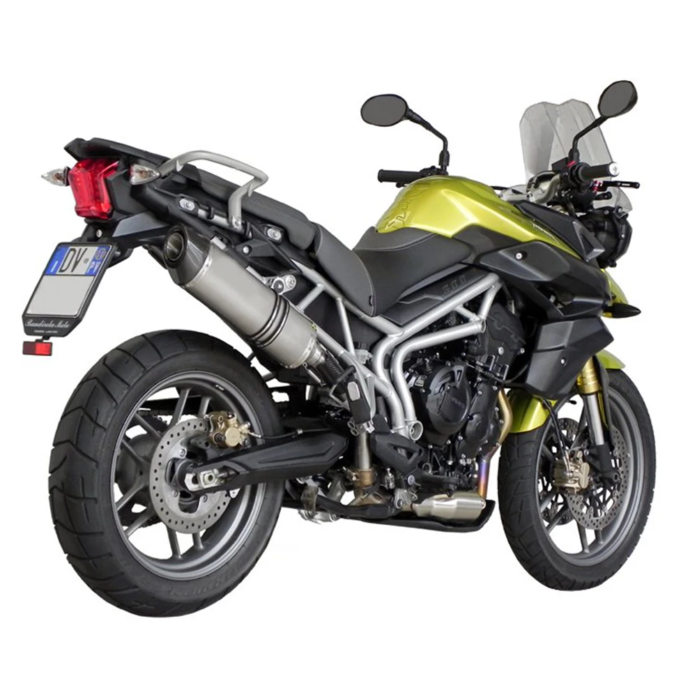 Motorcycle Tiger 800 Exhaust Muffler Mid Link Pipe Slip-on For Triumph Tiger 800 2010 to 2017 XC / XR / XRX / XCX / XRT Escape