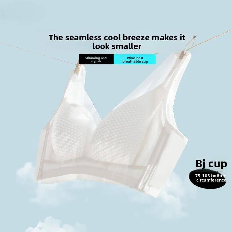

Женский бюстгальтер-минимайзер больших размеров для женщин, летний тонкий бесшовный беспроводной антипровисающий бюстгальтер для уменьшения груди