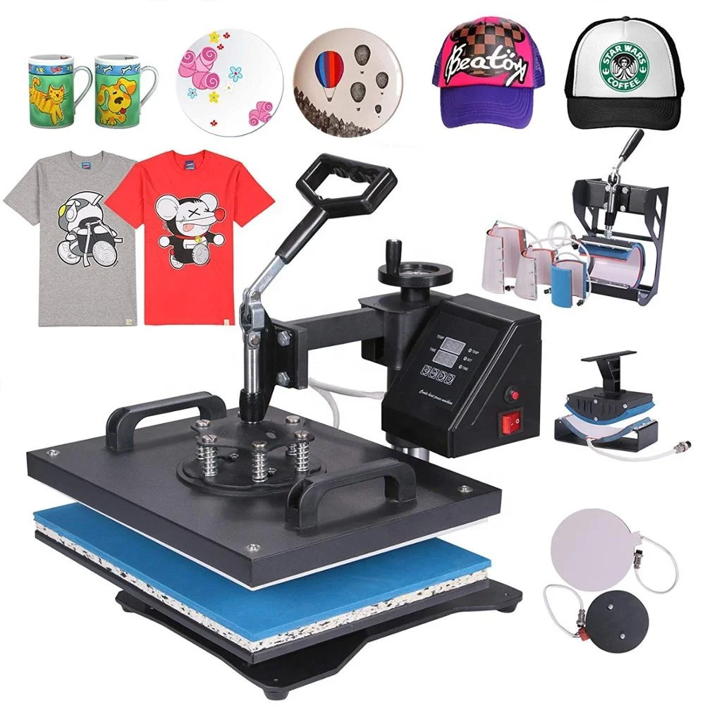 8 In1 Combo Multifunction Sublimation Desktop Iron Baseball Digital Swing Away Transfer Heat Press Machine