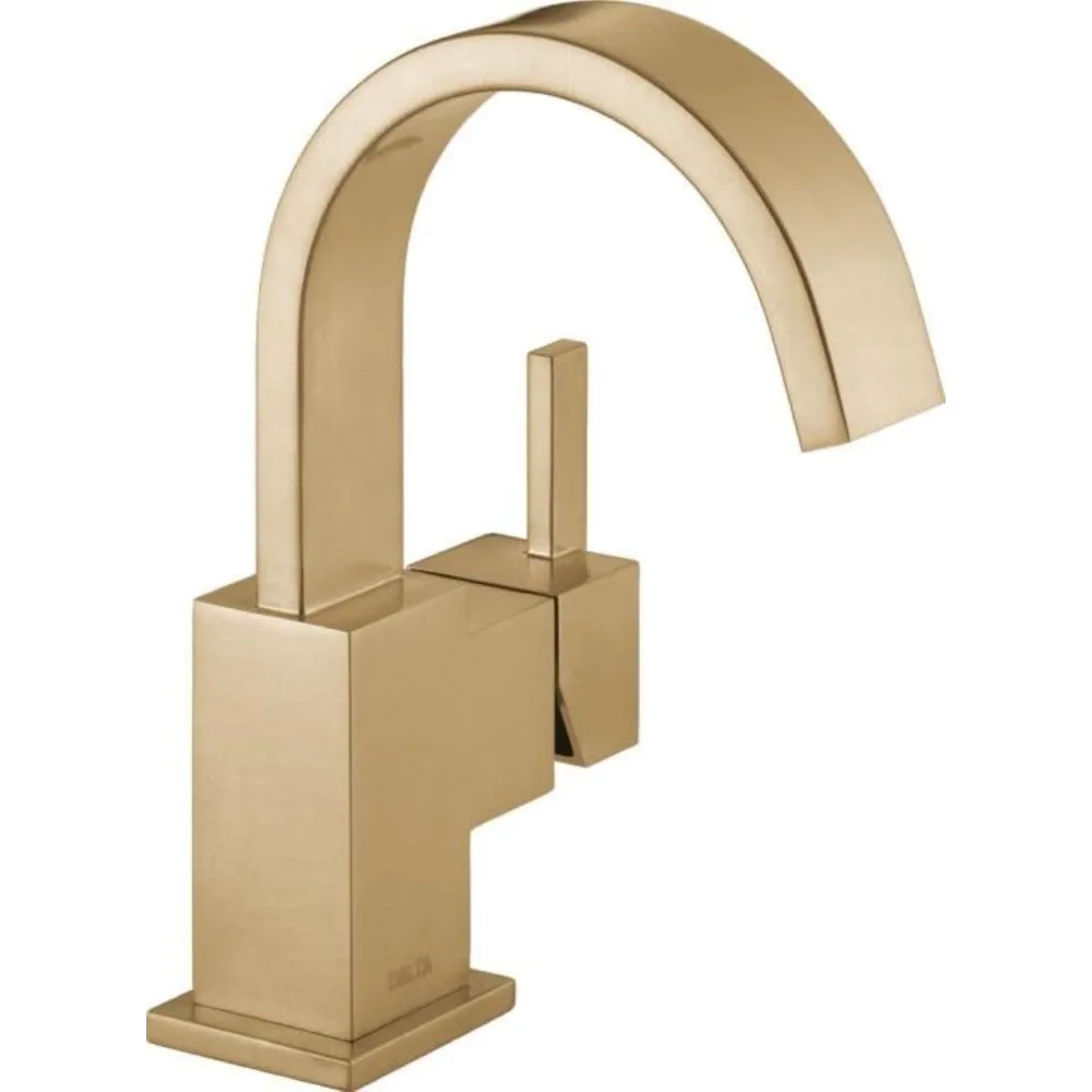 Delta Single Hole Bathroom Faucet, Gold Bathroom Faucet, Single Handle Bathroom Faucet,Bath Faucet, Champagne Bronze