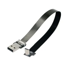 Ribbon FPV USB 2.0 A Male to USB-C Type-C Male Data Flat Slim FPC Cable Up Down Angled  for FPV & Disk & Phone