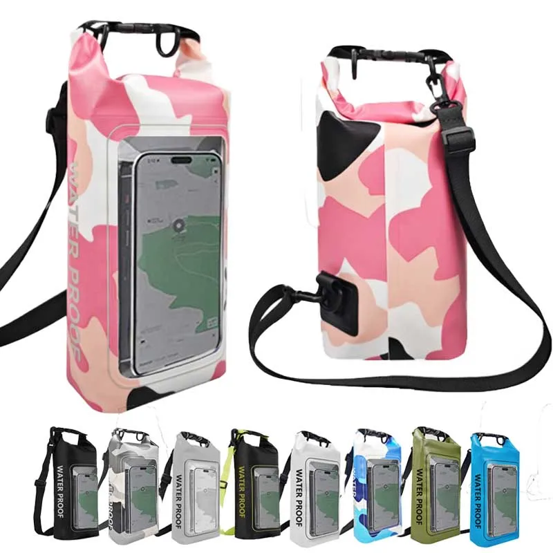 

2L Dry Bag Touch Screen Waterproof Bags For Trekking Drifting Rafting Surfing Kayak Camping Equipment Outdoor Sports Bags