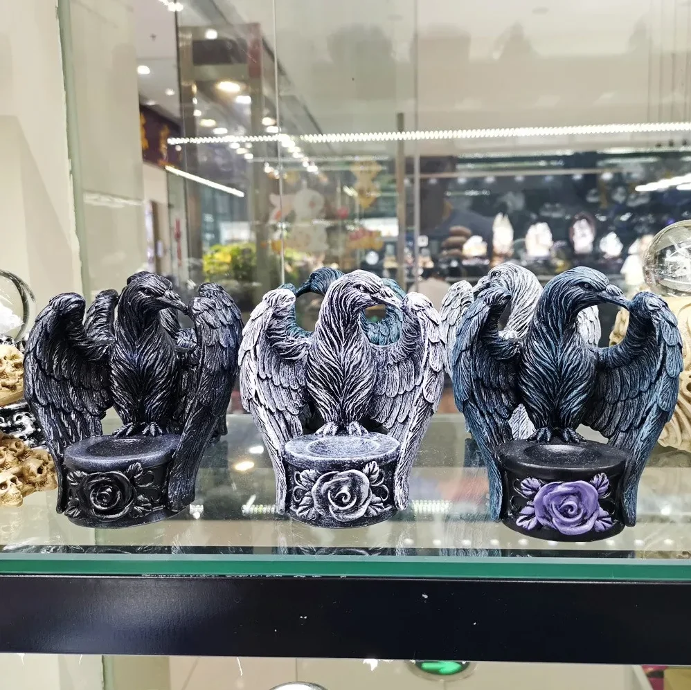 

Eagle ball holder Crystal Ball Base, Alchemy Vault, Raven's Ward, Dark Black Crow, Rose, Ancient Ways, Gothic