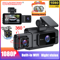 3Lens 1080P Video Recorder Car DVR WIFI Dash Cam for Cars Rear View Camera for Vehicle Gift Auxiliary Mirrors Car Assecories