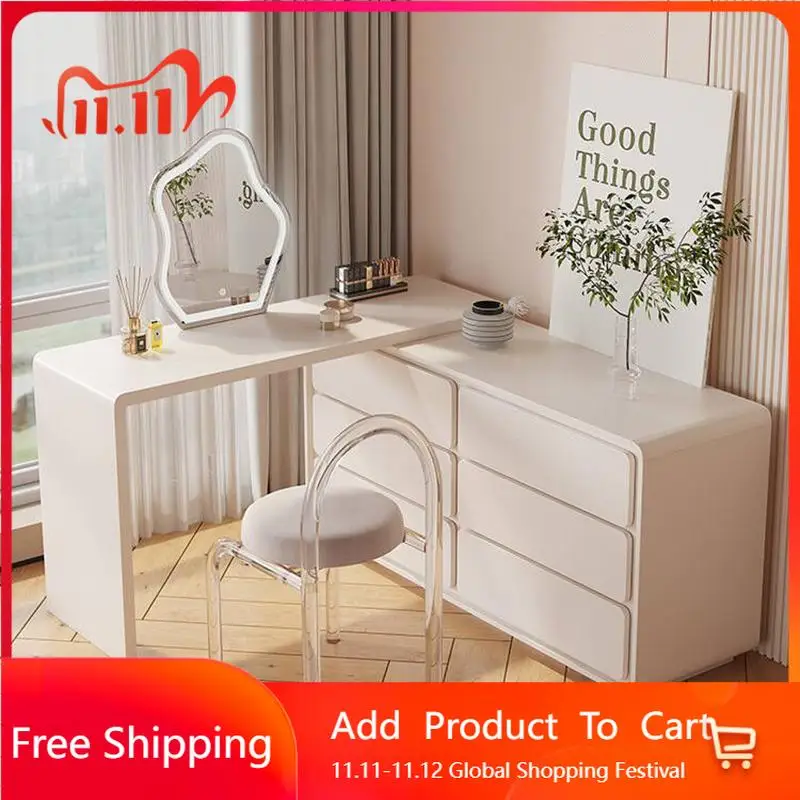 

Кофейный ювелирный туалетный столик для спальни, обеденный японский туалетный столик для ухода за кожей, корейский одиночный удобный Maquillaje, мебель для салона