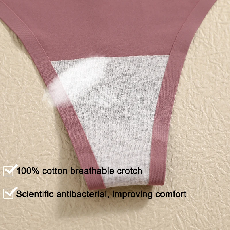 3PCS/SET Sexy G-String Underwear Breathable Female T-back Intimate Lingerie Sea… - Image 4