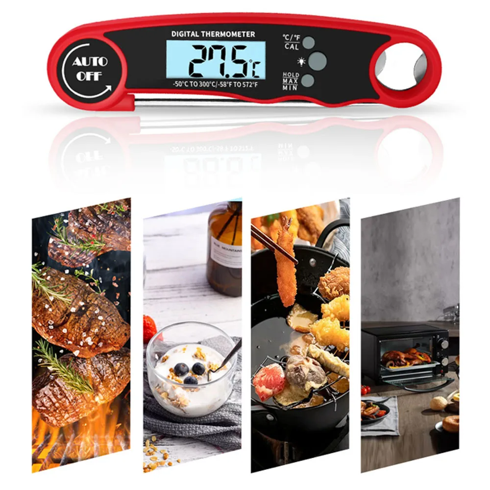 Termômetro Digital para Carne – Termômetro de Leitura Instantânea para Grelhados, Churrasco, Fritadeira a Ar, Defumador, Utensílios de Cozinha, Essenciais para Churrasco