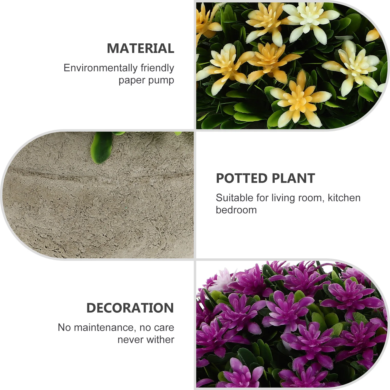 3 قطعة وعاء لب الورق نبات بونساي الاصطناعي بوعاء زخرفة محاكاة اناء للزهور سطح المكتب ديكور غرفة مكتب المنزل