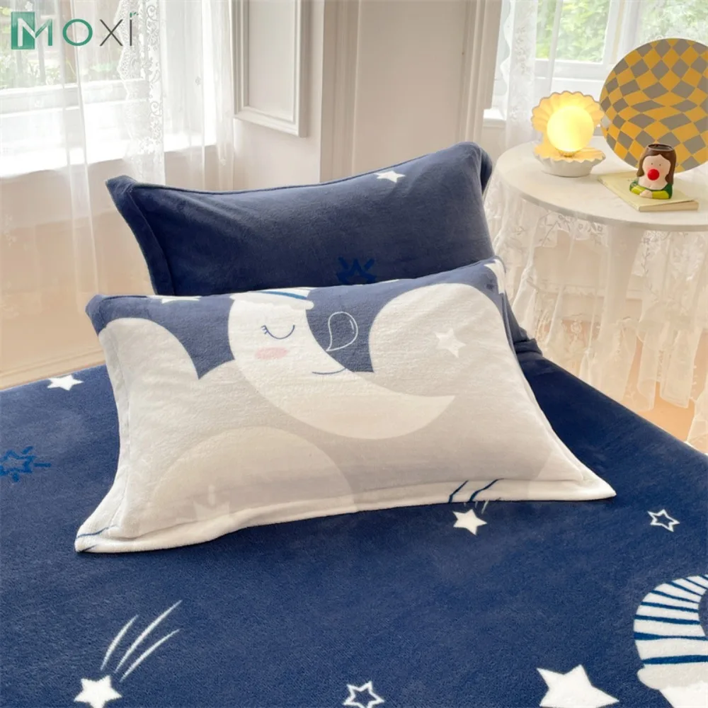 

AISIRUI Winter Milk Velvet Pillowcase Thickened Skin Friendly Pillow Cover Sofa Car Cushion Home Decor Room 48x74cm