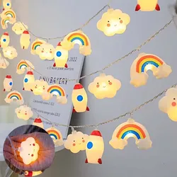 1.5M/10LED Rainbow Star Battery Box String Light String Children's Room Night market stall festive decoration lights