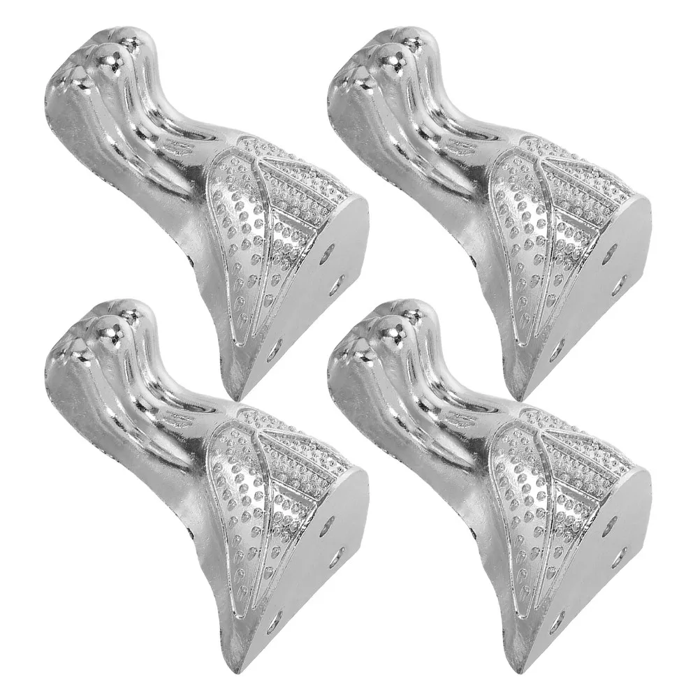 4Pcs Rustic Vintage Corner Legs Metal Furniture Corner Support Feet Decorative Box Feet for Uneven Floor Jewelry Chest Cabinet