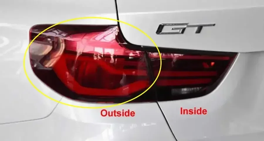 HTTCY لسيارات BMW 3 Series GT 2017 2018 2019 2020 اكسسوارات السيارات الخلفية الخارجية الذيل غطاء المصباح أضواء الفرامل قذيفة استبدال عاكس الضوء