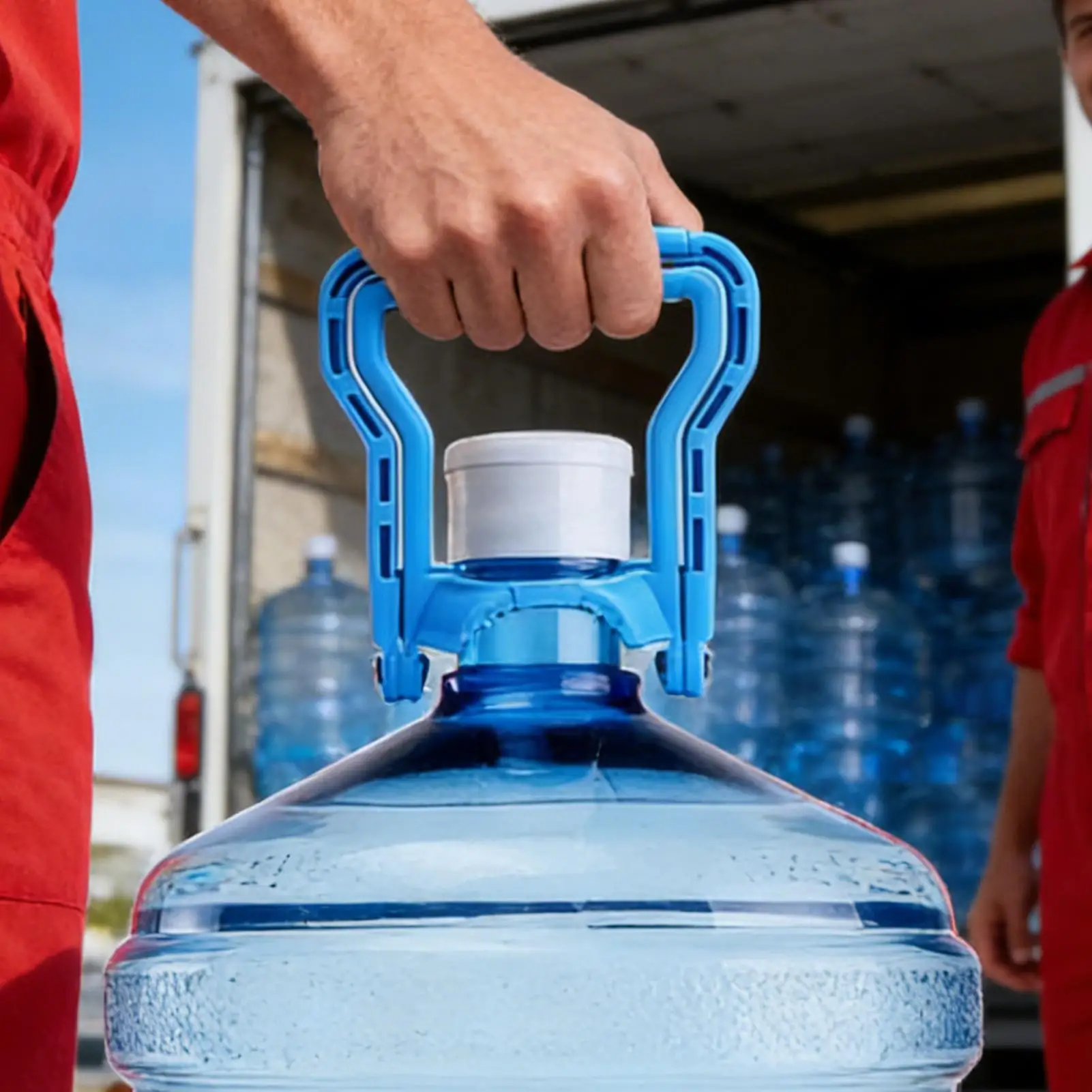 Gallon Water Bucket Lifter Ergonomic Drinking Bucket Lifting Holder 5-Gallon Bottle Carrying Grip for Home Office Travel Camping