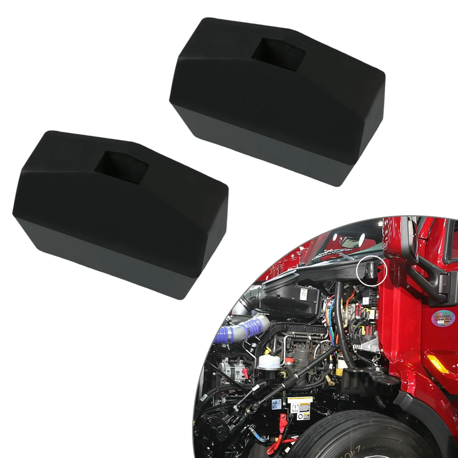 

2 упаковки для Peterbilt 579 Kenworth T680 T880 L85-6082, опора бампера с защелкой капота