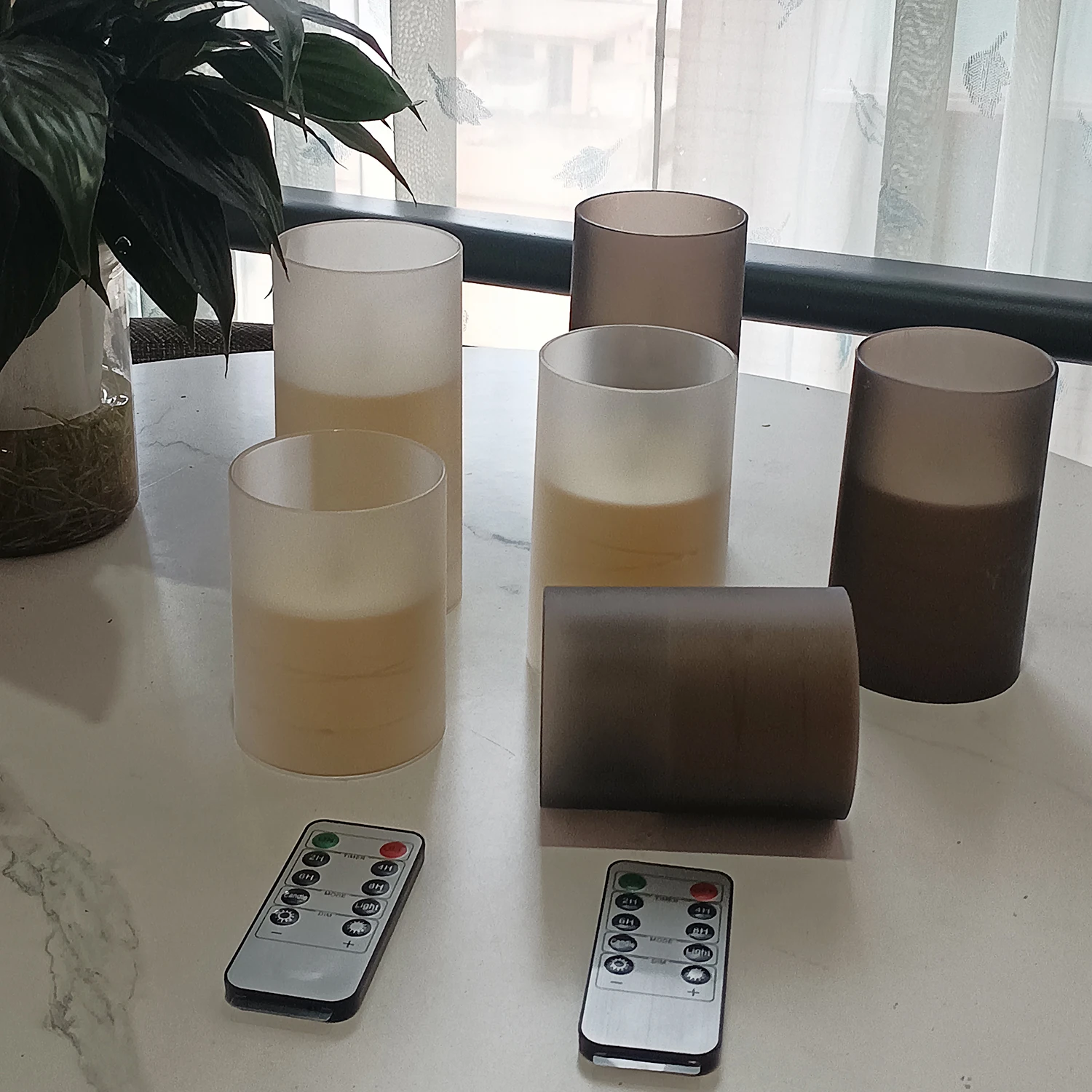 เทียนไฟฟ้าไร้เปลวไฟ 3 ชิ้น กันน้ำ เทียนจำลองพร้อมรีโมทคอนโทรล เทียน LED ตกแต่งสร้างบรรยากาศในวันหยุด