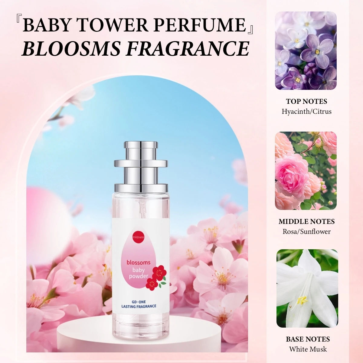 Profumo in polvere per bambini Equivalence: un profumo fresco di lunga durata con lavanda e mela verde, perfetto per la freschezza quotidiana della pelle morbida