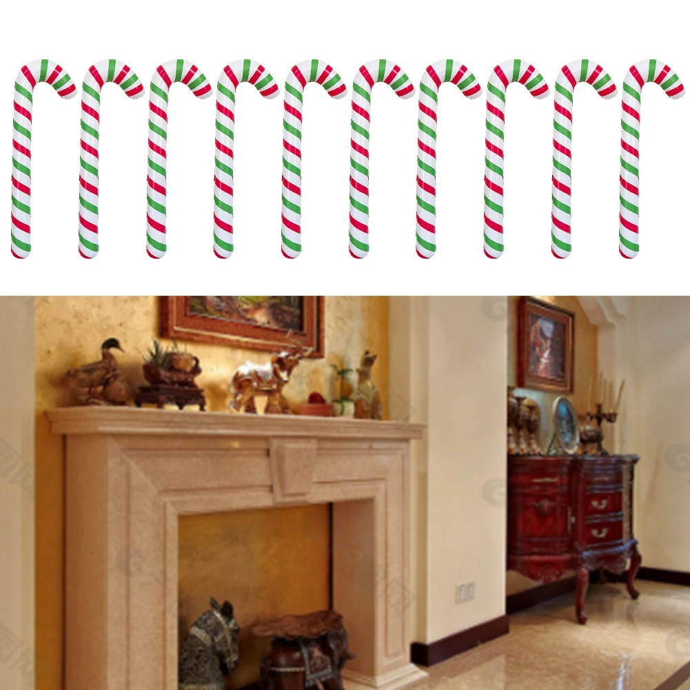 حديقة سياج في الهواء الطلق زينة عيد الميلاد نفخ قصب الحلوى 7.5 سنتيمتر سميكة لعوب اللمس مخطط تصميم لمسة غريب الأطوار #5