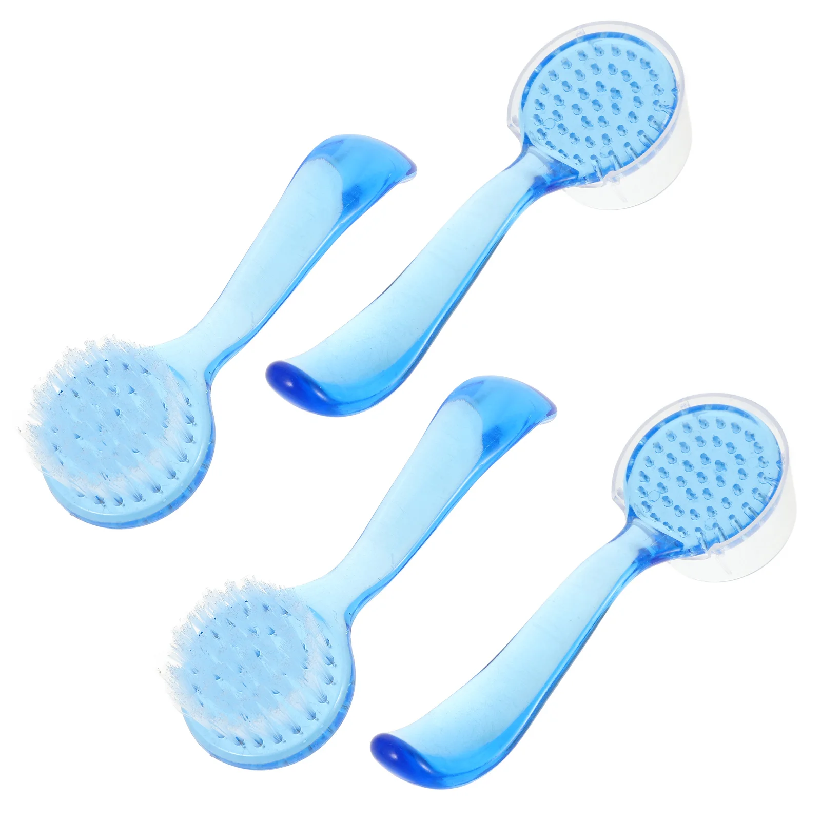 4 PCS Pore Cleaner Tool Face Cleaning Brush with Cap Nail Scrubber Man