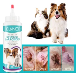 Pet Ear Powder for Dogs and Cats Pet Ear Health Care Easy to Remove Ear Hair