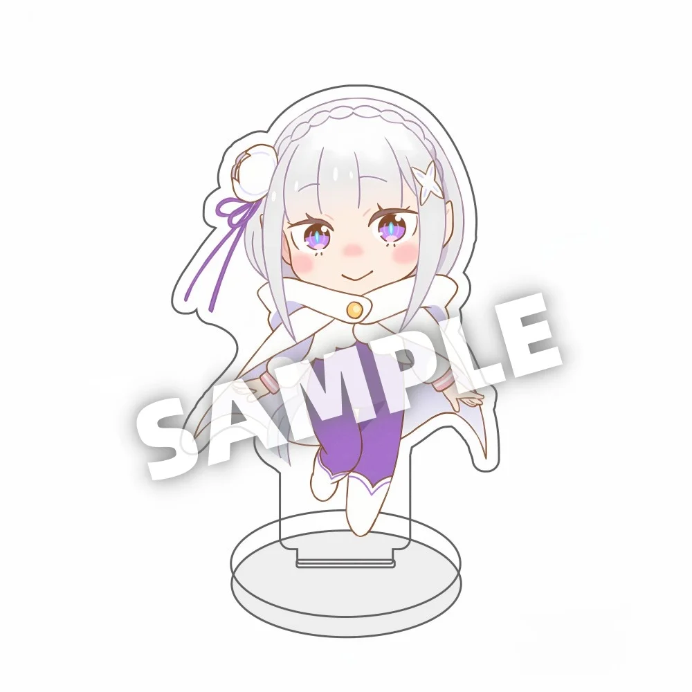 Anime Manga Re:Zero - Starting Life in Another World‌ Keychains Acrylic Stand Subaru Natsuki Emilia Rem Ram Beatrice Fans Gifts view 4